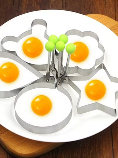 Heart-Shaped Stainless Steel Egg Frying Mold – Thickened Non-Stick Poached Egg & Pancake Ring