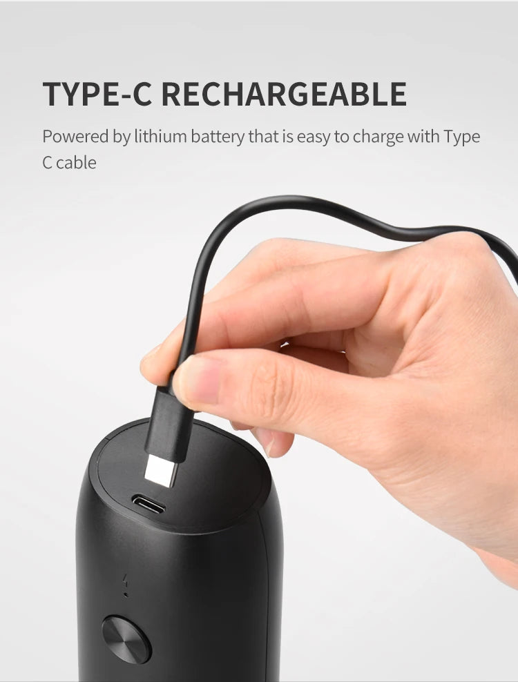 Automatic Electric Salt and Pepper Grinder Set – USB Rechargeable, Large Capacity, Adjustable Coarseness, Eco-Friendly Kitchen Cooking Tool