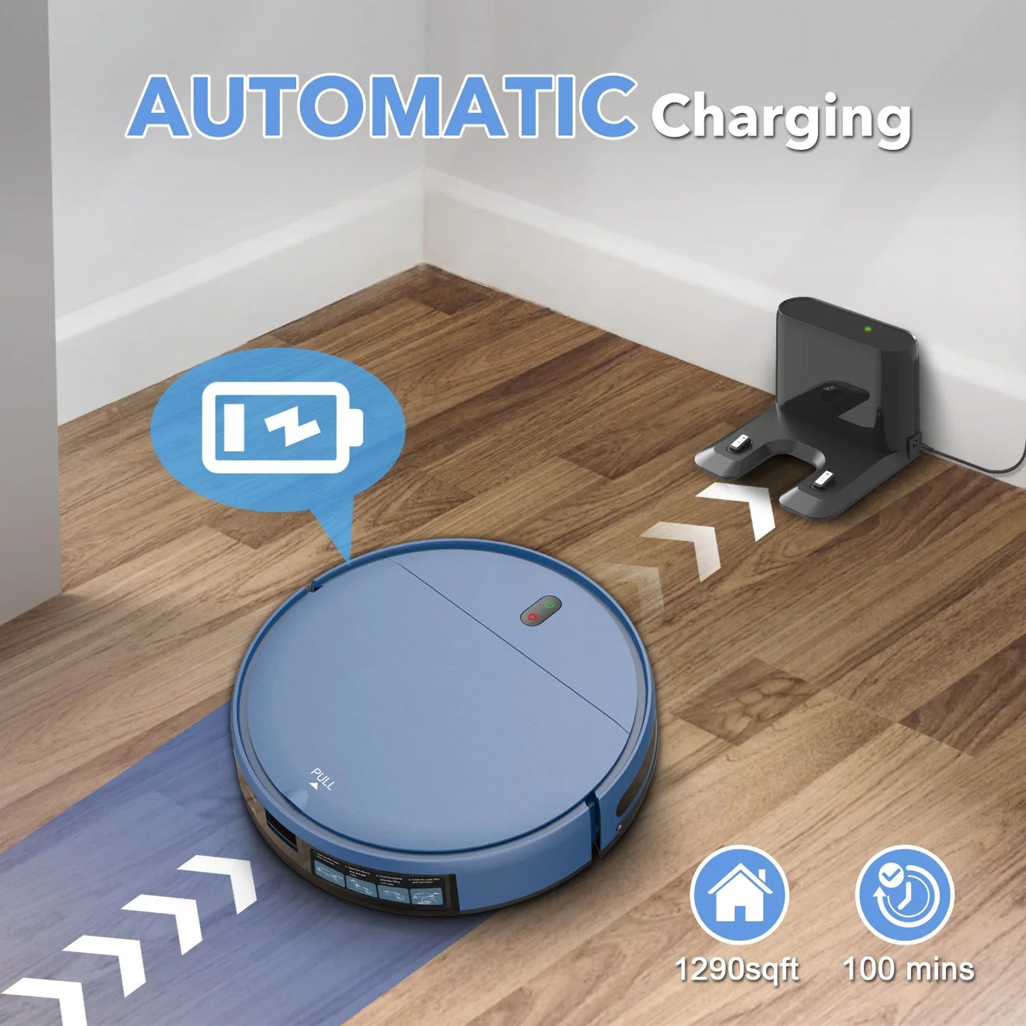 OMESER 15kPa Smart Robot Vacuum Cleaner – Auto Charging, App Control, Wet & Dry Cleaning