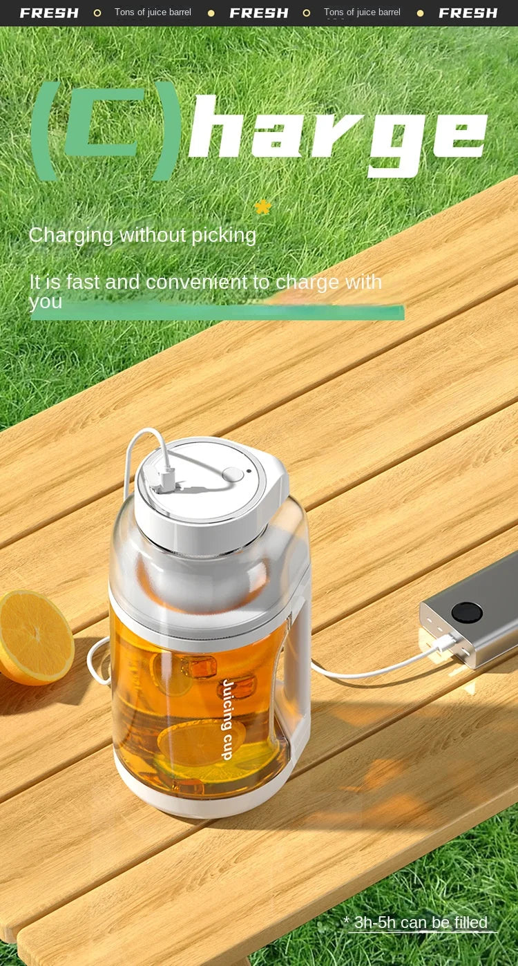 Portable Juicer Cup – USB Rechargeable Smoothie Blender for Home, Gym & Travel