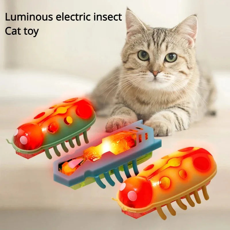 Cat Toys Light-up Electric Worms Pet Interactive