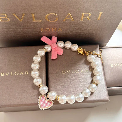 MPK New Series Cat Collar Pearl Vintage Love Crystal