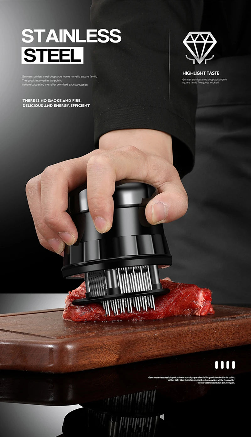 Professional Meat Tenderizer 56 Blades Needle Beaf Steak Tender Meat Hammer Portable Meat Tenderizer Hammer Pounder Cooking Tool