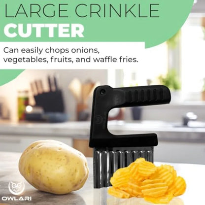 3 in 1 Avocado Tool Set with Avocado Cutter Pitter and Peeler Pineapple Corer and Slicer Peeler Crinkle Knife for Wavy Potato C