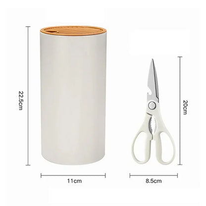 🔪 Premium Kitchen Knife Set with Holder & Scissors – Sharp, Durable & Stylish