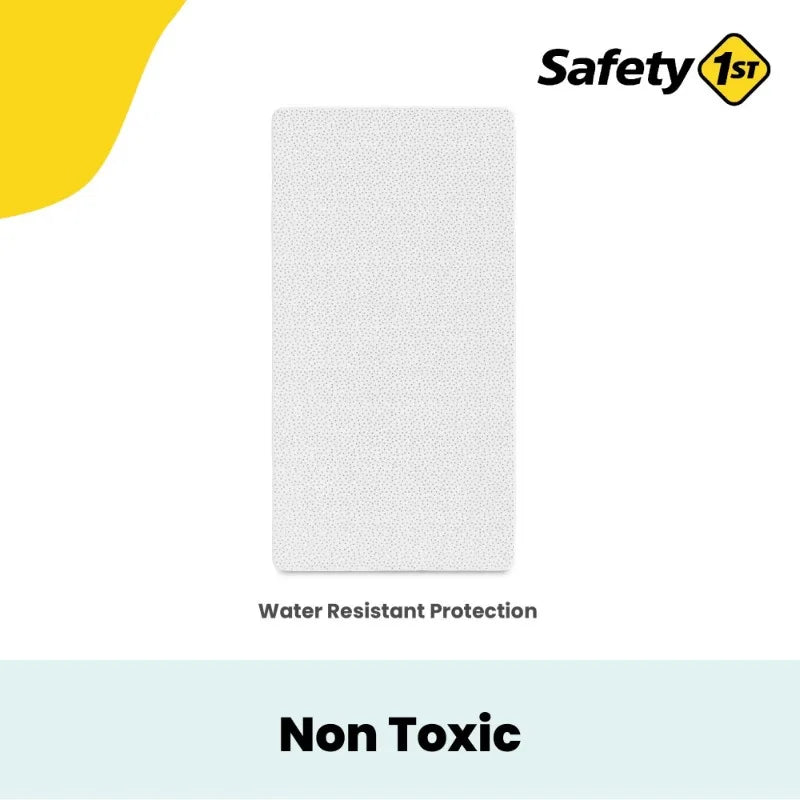 Safety 1st Sweet Dreams 5" Crib & Toddler Mattress – Waterproof Cover | Greenguard Gold Certified