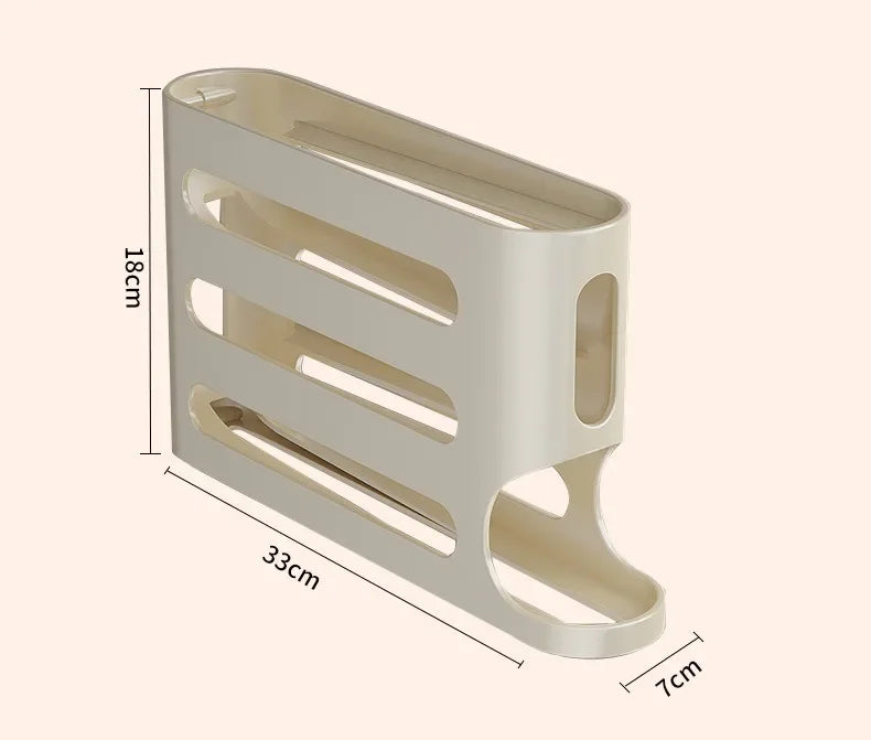 2-4-layer Slide Egg Storage Box Ladder Style Egg Box Storage Refrigerator Side Door Large Capacity Automatic Egg Rolling Machine