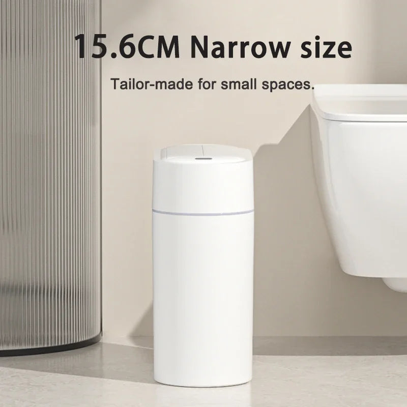 9L Smart Automatic Sensor Trash Can – Two-Way Sliding Lid, Bagging Adsorption, Wall-Mount Design
