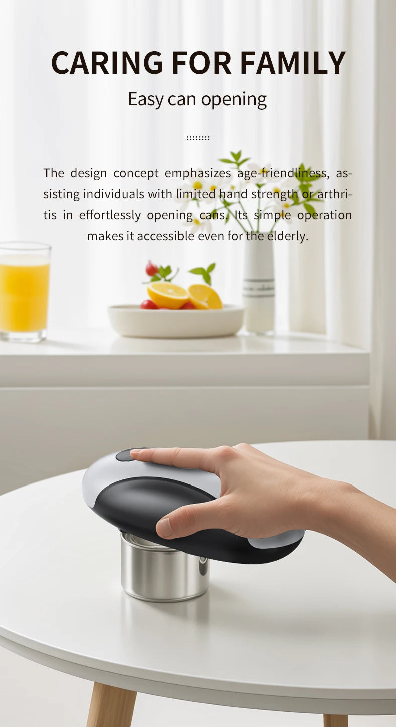 Electric Can Openers Rechargeable Jar Opener Automatic Tin Jar Bottle Machine Portable Kitchen Opening Tool One Touch Can Opener
