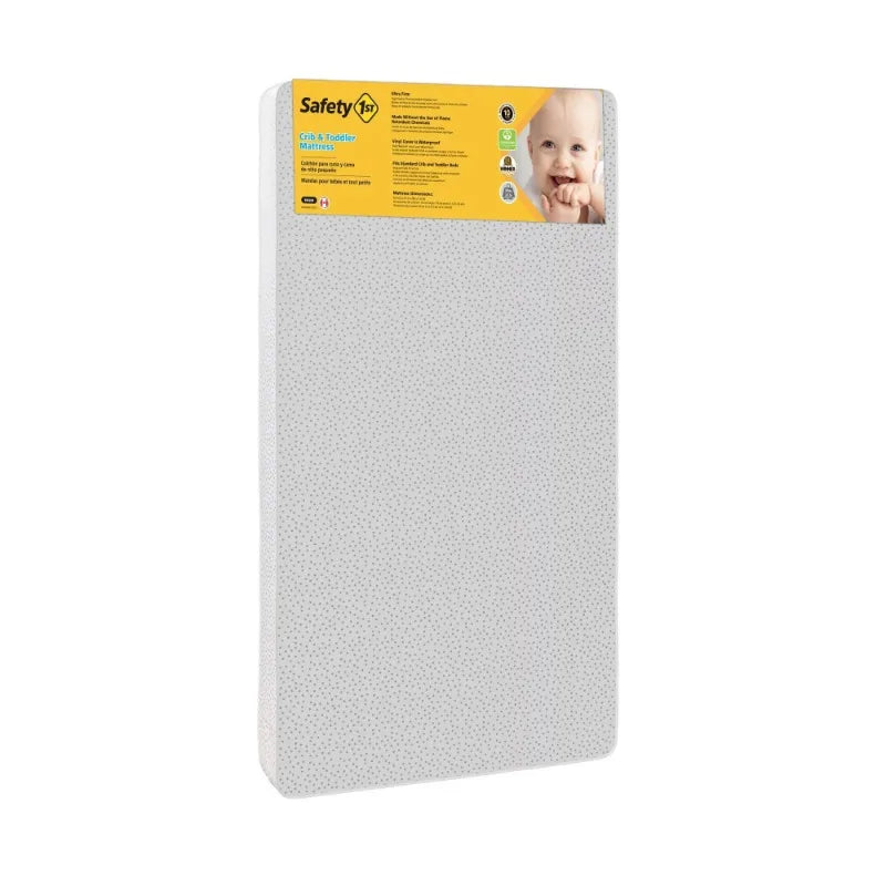 Safety 1st Sweet Dreams 5" Crib & Toddler Mattress – Waterproof Cover | Greenguard Gold Certified
