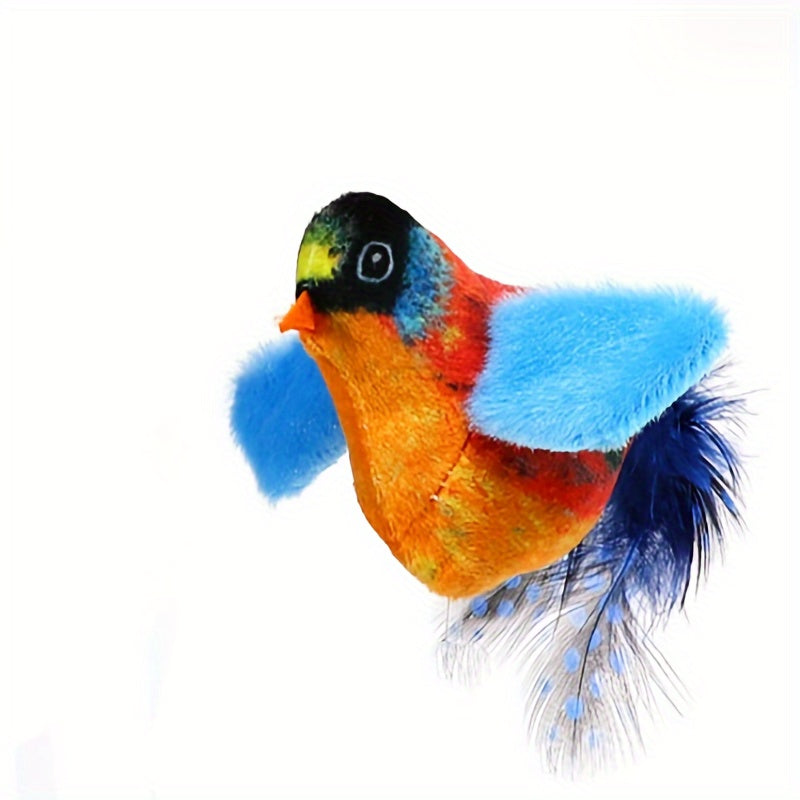 Interactive Plush Bird Cat Toy