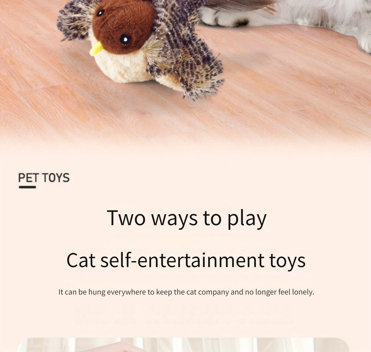 Interactive Plush Bird Cat Toy