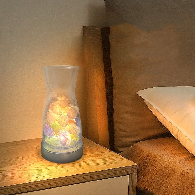 Magic Color Rotating LED Light Vase - Creative Lamp for Home Decor